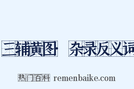 三辅黄图·杂录反义词是什么意思的图片